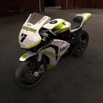 3D Model of 2009 Honda SuperBike - 3D Render 2
